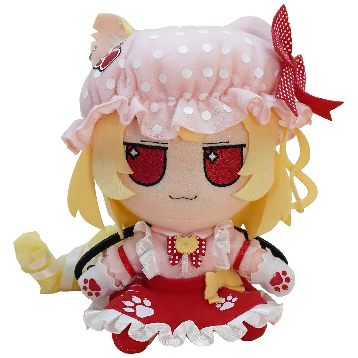 Фото Новые плюшевые игрушки TouHou Project Flandre Scarlet, 16 см, милые мягкие аниме-куклы для косплея, подарок на день рождения или Рождество для детей №5