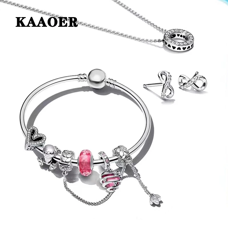 

KAAOER 2023 Silver Bunny Valentine Sweet bracelet Advanced delicate simple playful niche jewelry suitable for wedding jewelry