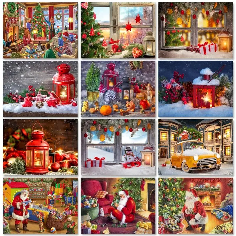 

Набор для рисования по номерам на Рождество, 40x50 см