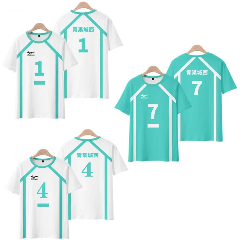 

Футболка Haikyuu Aoba Johsai для мужчин и женщин, смешная 3D футболка с коротким рукавом для косплея Оикава тоу ивайзуми хаджим