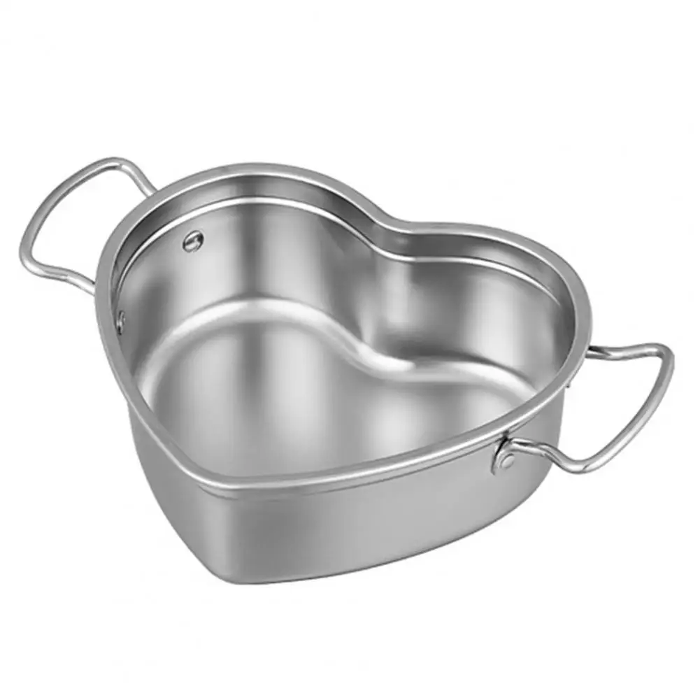 

Прочный складной горшок в форме сердца с двумя ушками, удобный в чистке Универсальный горшок для повседневного использования