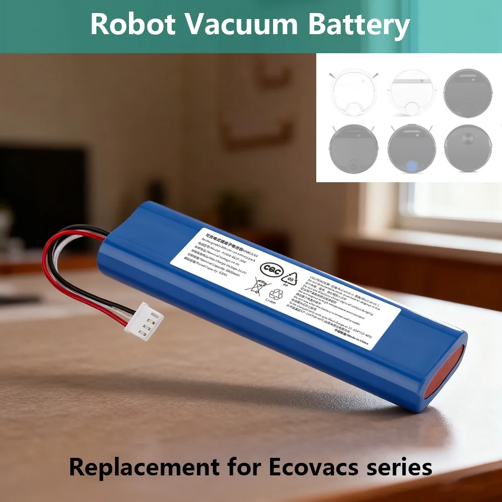 Фото Для Ecovacs Deebot Ozmo 900 901 905 920 930 937 N8 N8 Pro Сменный литий-ионный аккумулятор 14,4 В 2600 мАч со встроенной системой BMS №1