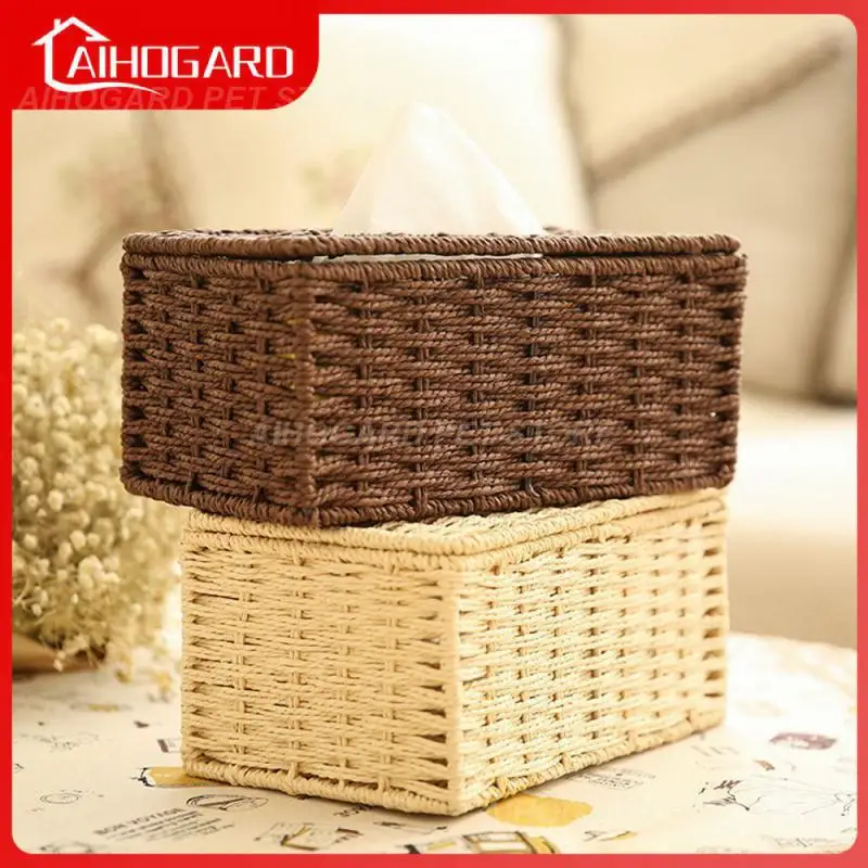 

No Feel Problems Braid Fine Polishing Comfortable Feel Simple Woven Tissue Storage Basket No Burr Soft And Tough Smooth Surface