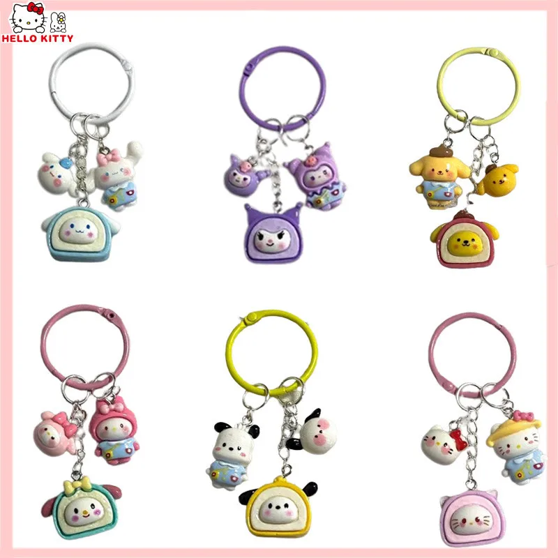 

Kawaii Sanrio брелок Kuromi My Melody Cinnamoroll милый автомобильный брелок Подвеска сумка брелок для девочек рождественские подарки для детей