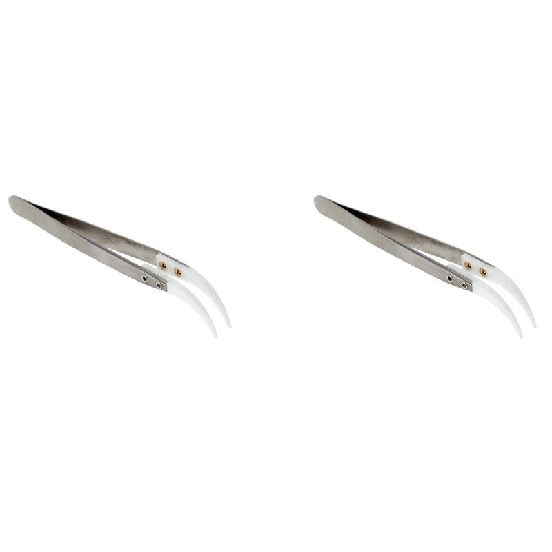 

2 шт., керамические пинцеты с ручкой из нержавеющей стали