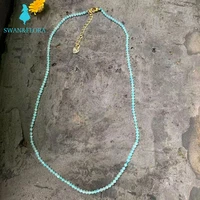 natural blue apatite choker necklace gemstone women high quality jewelry design handmade