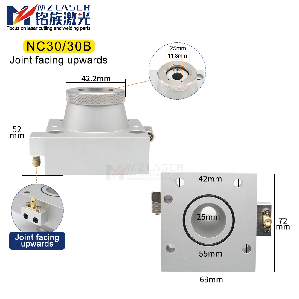 Коннектор Mingla ser La для режущей головки волоконного станка WSX NC30 NC30B запасные части