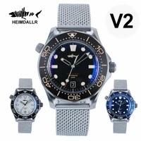 heimdallr watch titanium sea ghost nttd nh35 automatic mechanical c3 luminous steel nylon white black dial 200m dive watches men