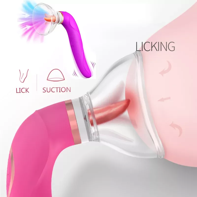 Nipple Sucking Vibrator Licking Clitoris Stimulate Sex Toys for Woman Breast Pussy Sucker Female Masturbator Adults Toys