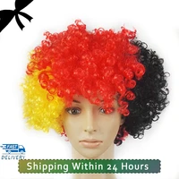 soccer ball cup wigs 2022 qatar cup national team flag wig for brazil france genmany cheerleading flag wig football carnival