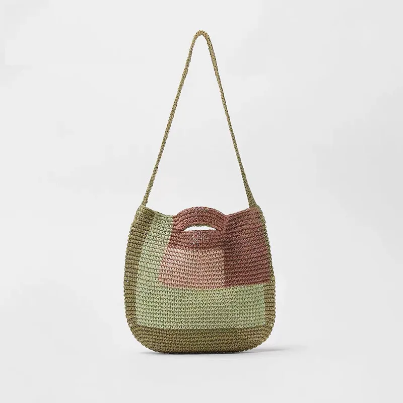 

summer straw woven bags women casual shopping bag woven crossbody messenger bag ladies travel handbag and purse 2022 beach bags