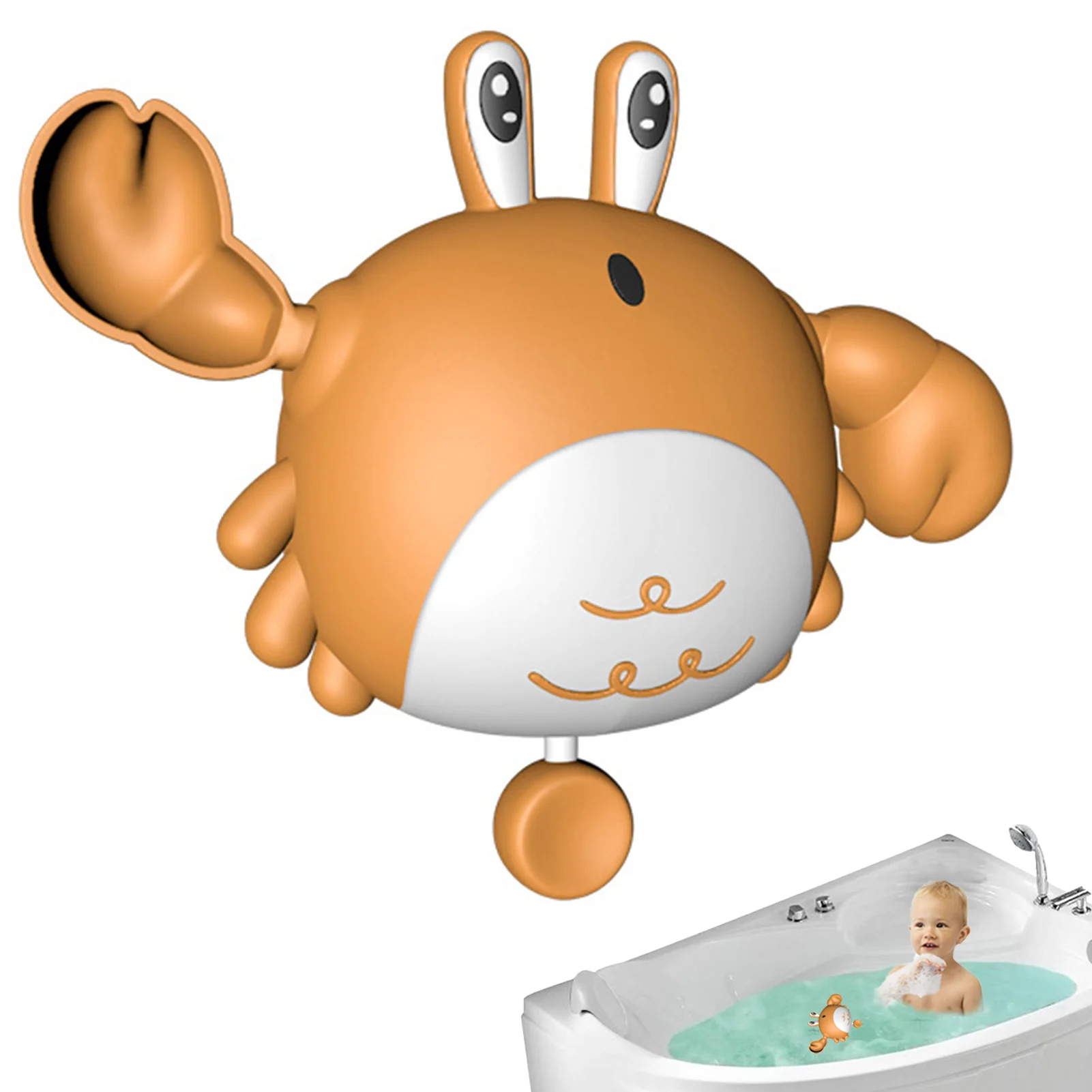 

Clockwork Cute Crab Bath Toy Durable Bath Toy Early Educational Development Toys Crab Shape Bathtub Tub Toys For Toddlers Summer