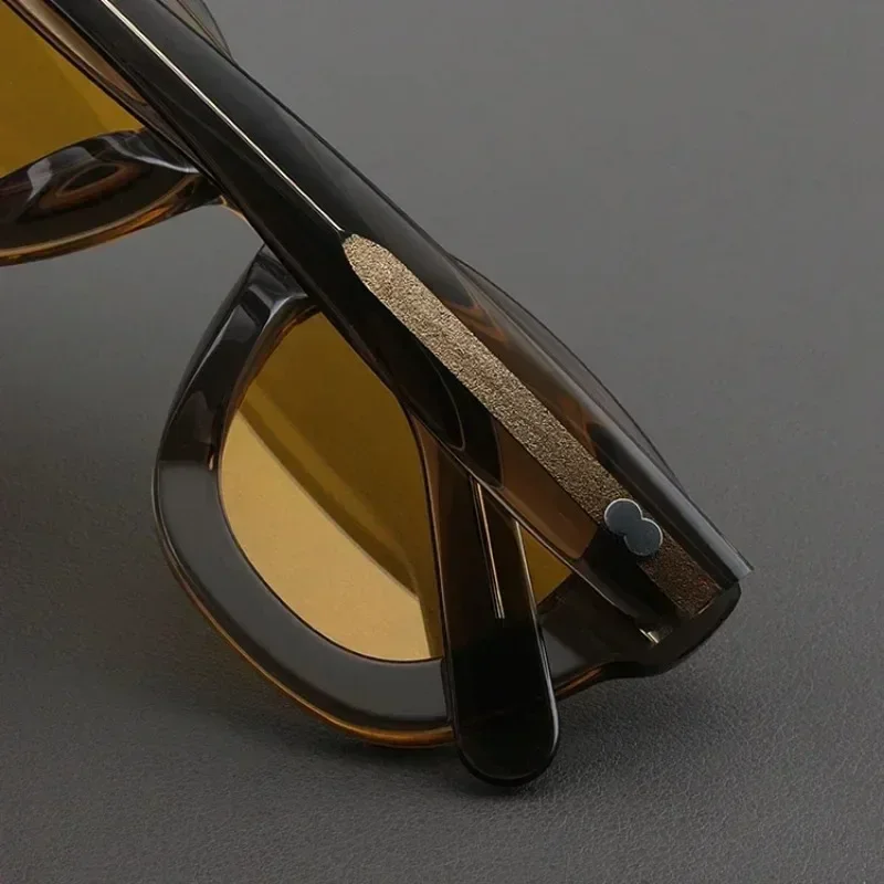 Солнечные очки 2024Men модные роскошные брендовые ретро высокого качества толстые