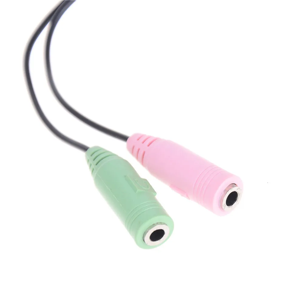 2 в 1 разветвитель 3 5 мм штекер-двойной гнездо Кабельный адаптер аудио наушники