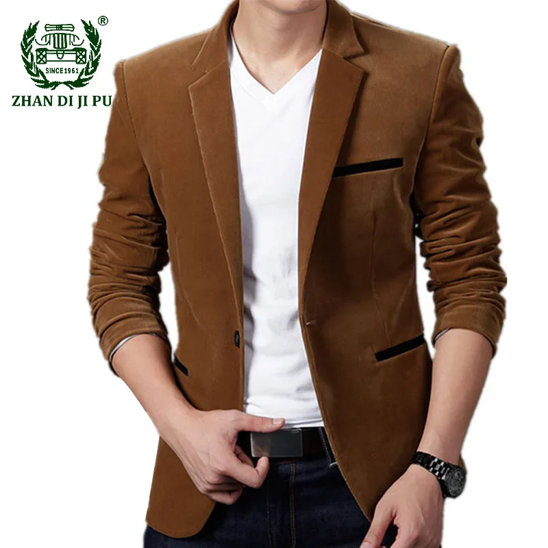 

Men's Cotton Blazers Classic Fashion Slim Fit Suit Male British's Style Business Casual Blazers Jackets Men Blazer Masculino