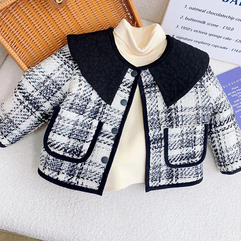 

Женский зимний свитер с длинным рукавом Laura Kors, Черный Повседневный свитер с отложным воротником, пальто, одежда для детей 12 мес.-5 лет, 2023