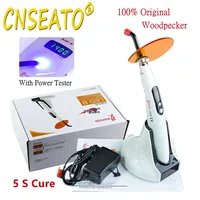 Original Woodpecker Dental Curing Lamp Lights Polymerization LED B 5S Cure 1200MW Cordless Dentistry Power Tester Lab Equipment