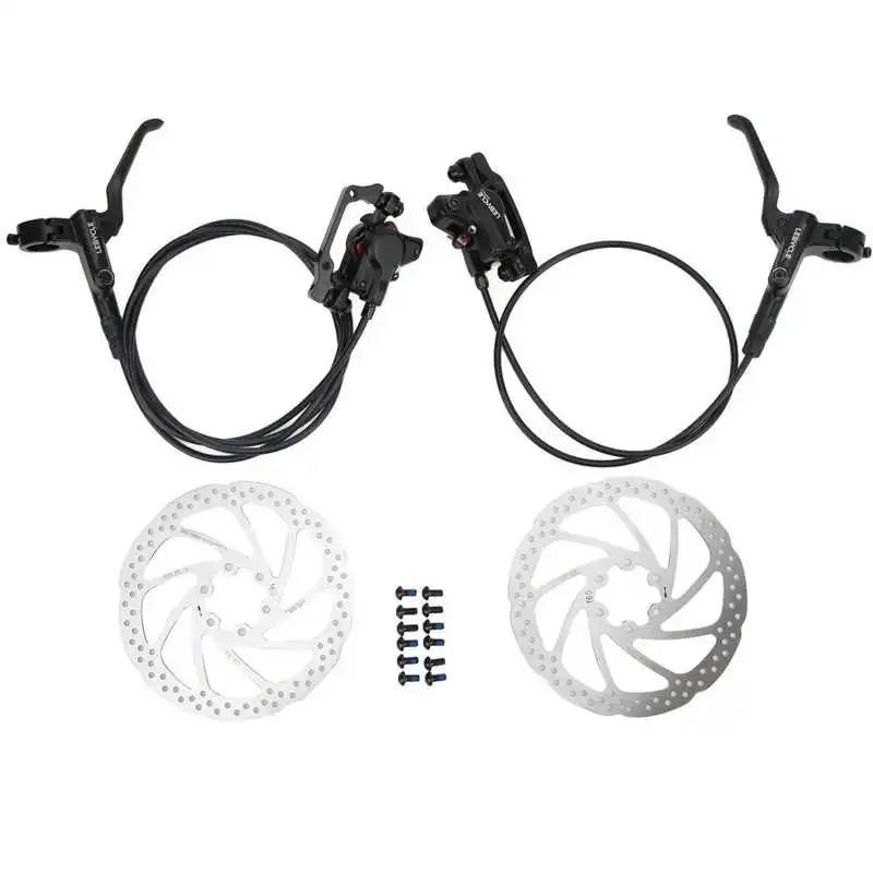 

LeBycle 160mm Hydraulic Bicycle Disc Brake Kit Double Piston Oil Pressure Universal with Front Rear Disc Brake