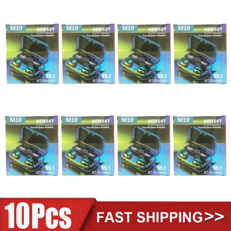 M10 беспроводные наушники Bluetooth наушники 5,1 стерео гарнитура бас TWS наушники с микрофоном для смартфонов оптовая продажа