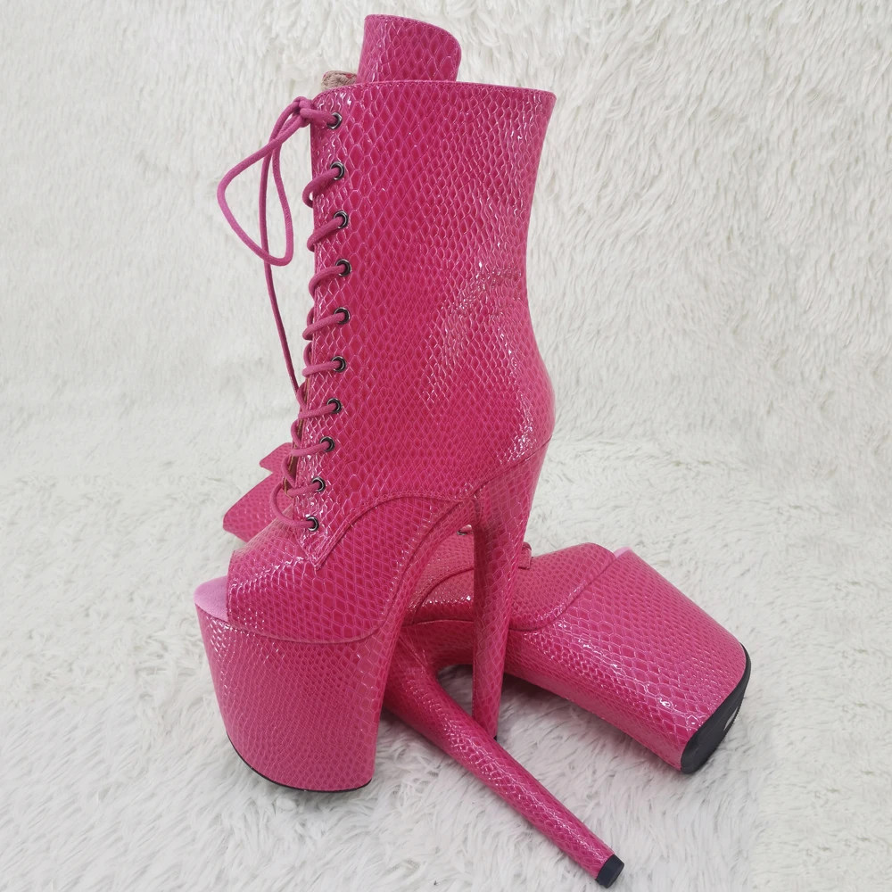 Leecabe 20cm/8inches PU upper Fashion High Heel platform   Pole Dancing boots