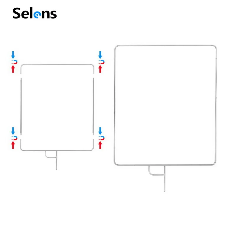 Selens портативный съемный 75x90 см из нержавеющей стали флаг панель отражатель