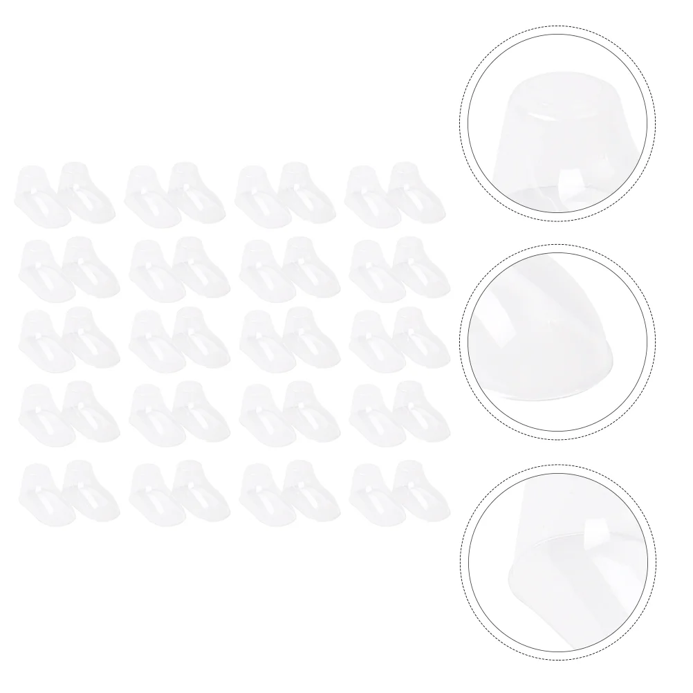 

100 Pcs Plastic Foot Mold Shoe Tree Clear Shoes Stand Rack Entryway Bracket Transparent Holder Pvc Display Child Monitor
