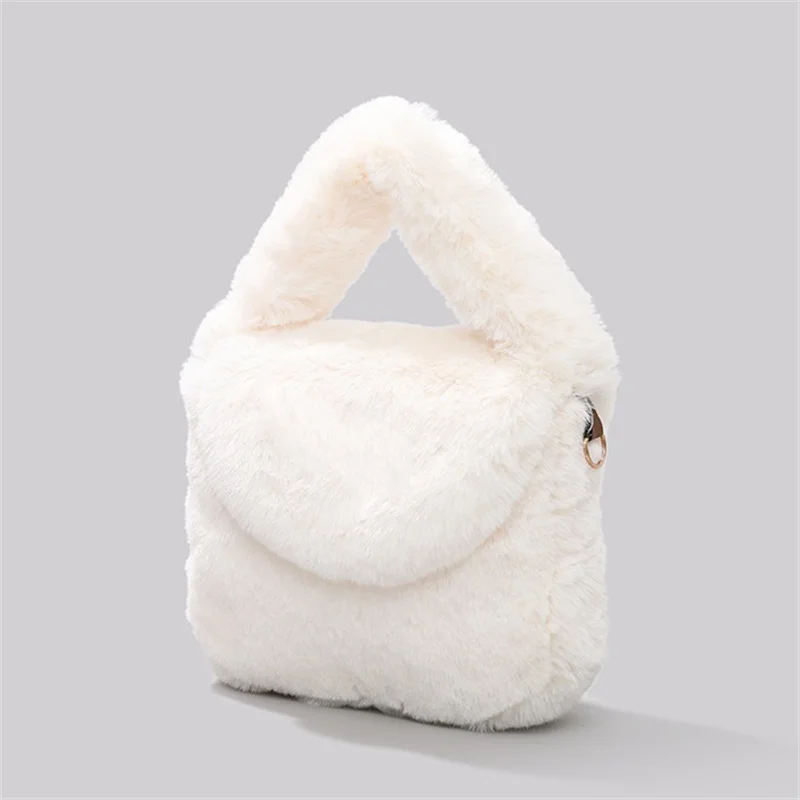 Новая плюшевая Сумка Женская Роскошная модная сумка через плечо из