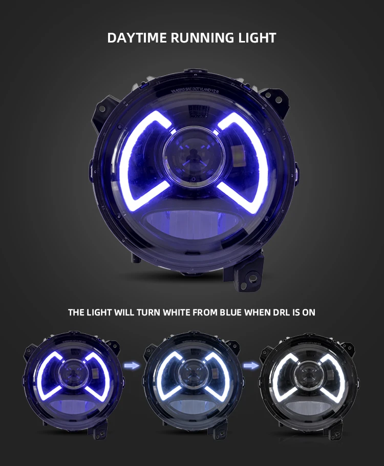 Светодиодные фары новый дизайн синий DRL к белую 2018 2019 2020 2021 автомобильные