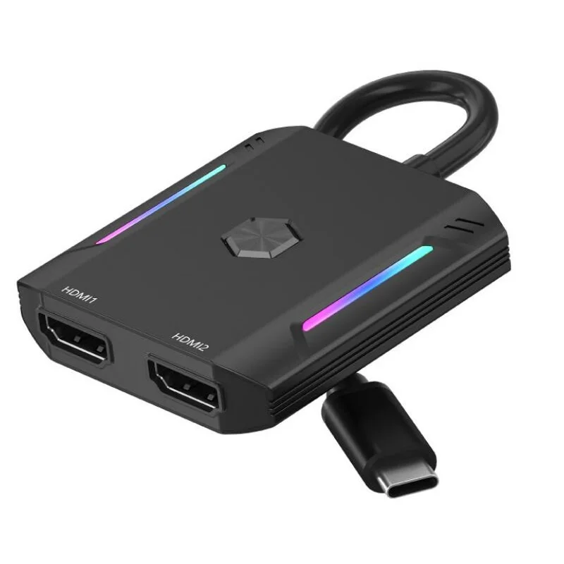 Конвертер USB Type-C папа-2 HDMI мама 8K 7680 × 4320 @ 30 Гц 3840 × 2160 @ 60 Гц для ноутбука, телефона, телевизора, MacBook Chromebook