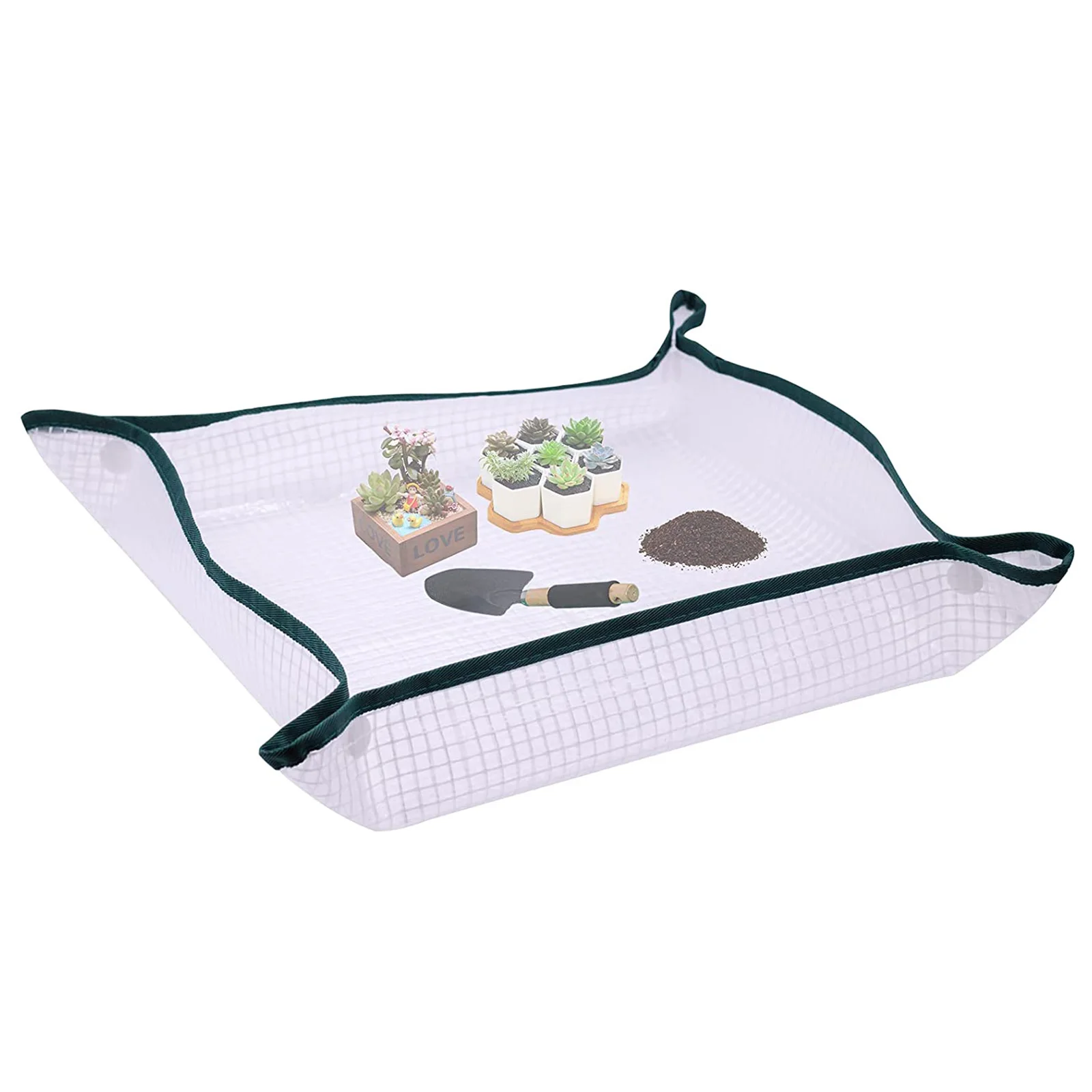 

Transparent Waterproof Mini Mesh Cloth Desktop Home Gardening Succulent Waterproof Flower Mat Flower Pots Pad