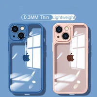 0 3mm ultra thin soft transparent case for iphone 13 12 pro max iphone13 clear silicone camera protector bumper cover