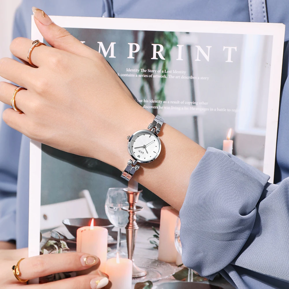 GEDI минималистичные серебристые женские часы лучший бренд класса люкс