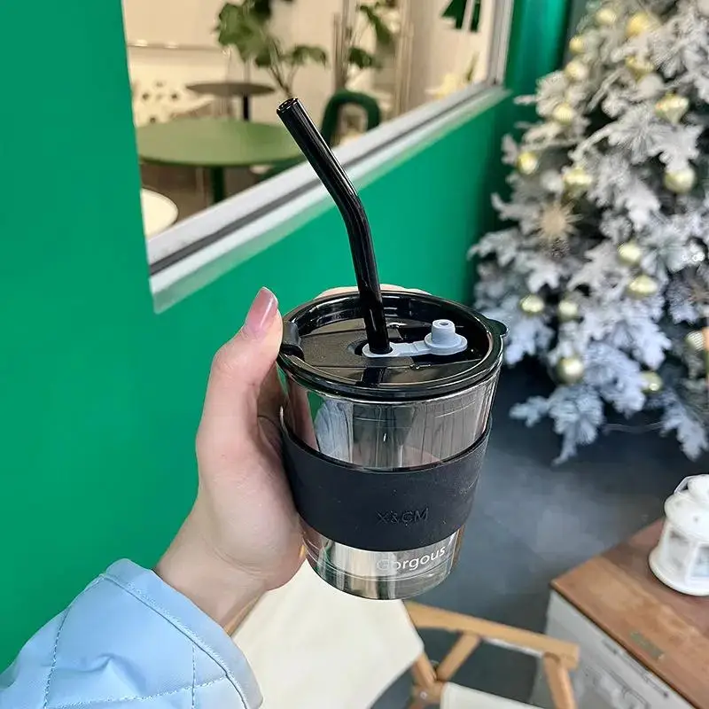 Стеклянная чашка толщиной 350 мл кофейная кружка бутылка для воды чая сока молока