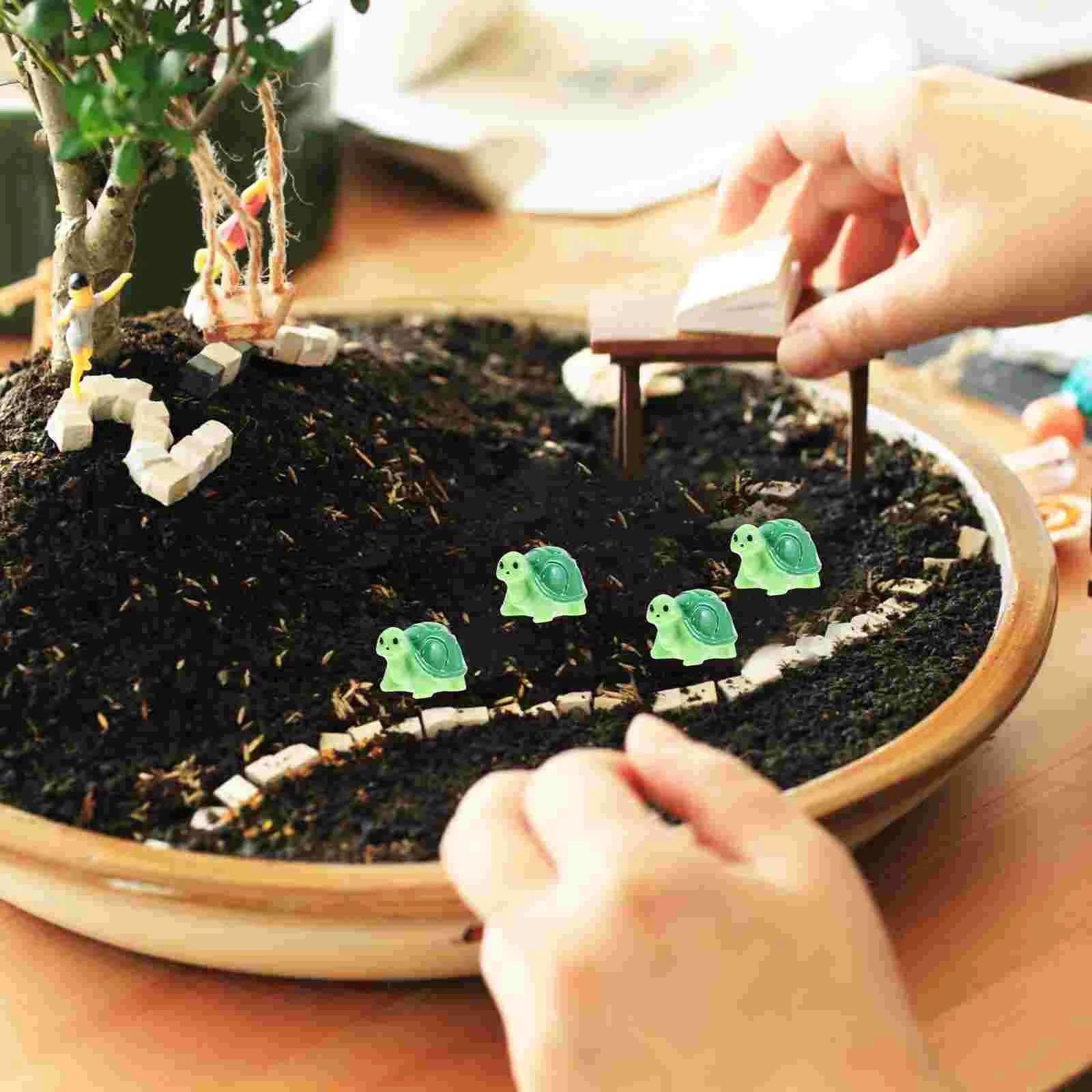 

Vivid Small Turtle Decor Micro Landscape Resin Turtles Ornament Bonsai Adornment
