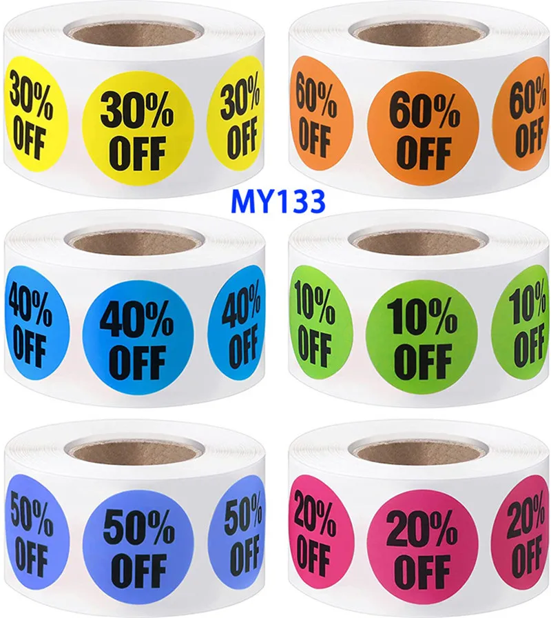 25 мм стикер со скидкой на товары для супермаркетов магазинов торговых центров