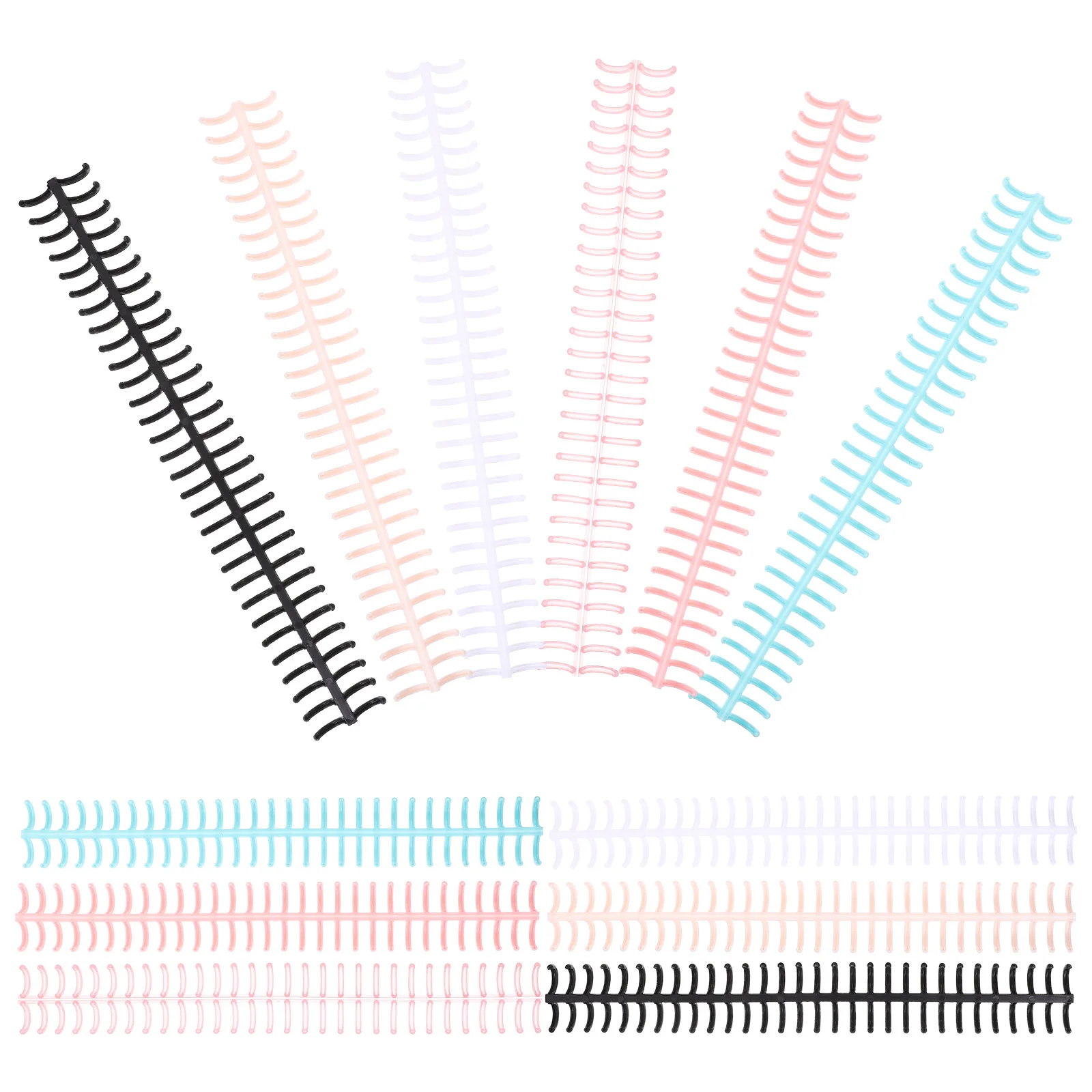 

12 Pcs Plastic Loose-leaf Coil Small Spiral Notebooks Segmented Binders Book Making Coils Notebook Office Folders Office DIY