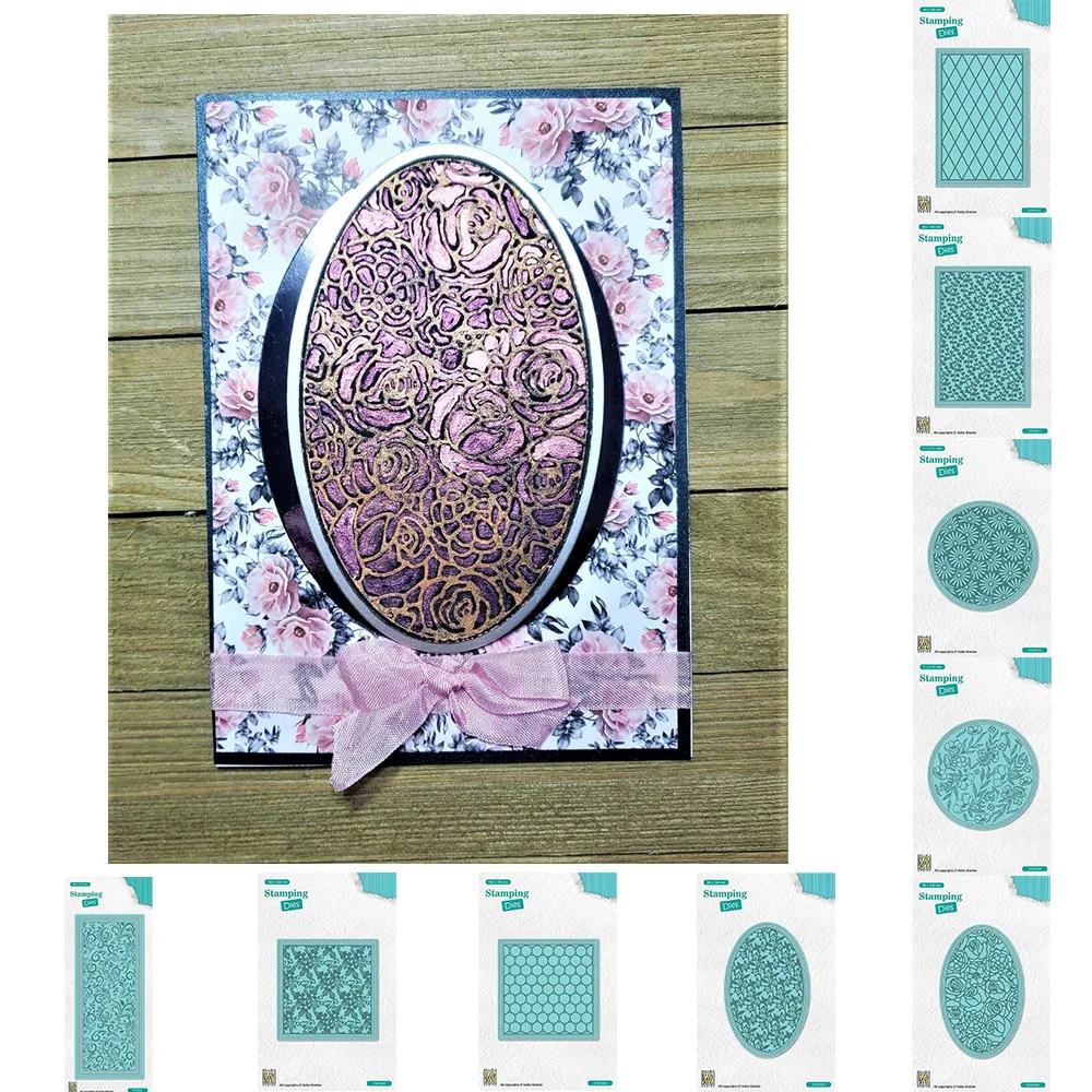 

2022 Rectangle Lattice Branches Round Margerites Flowers Oval Roses Square Bubbles Slim Line Scrapbook Crafts Metal Cutting Dies