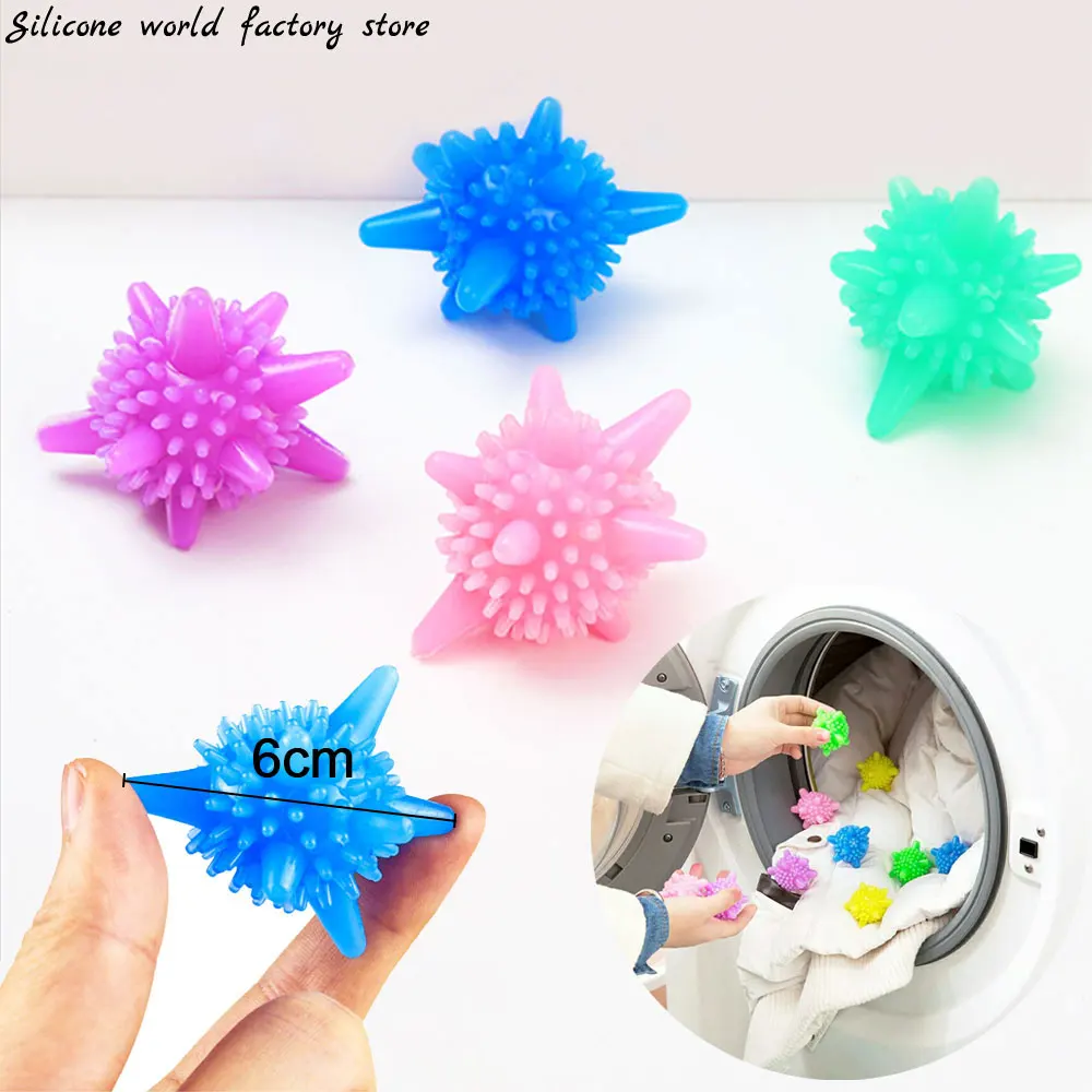 

5 шт., противоударные шарики для стиральной машины, 6 см