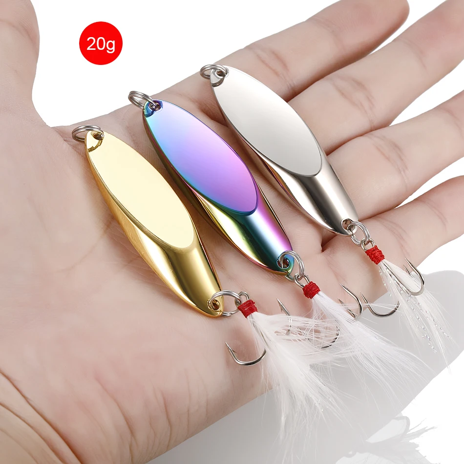 

1pcs Metal Spinner Spoon Lures Trout Fishing Lure Hard Bait Sequins Paillette Artificial Baits Spinnerbait Fish Tools 2.5g-42g