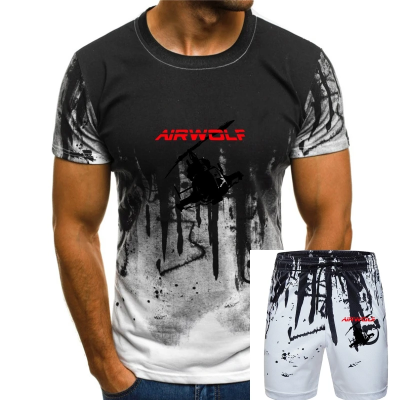 

Airwolf T-Shirt Helicopter Retro Classic 80'S Tv Show Men's Pilot Fashion Cotton Short Sleeve Hipster Tees Casual Tops T Shirts