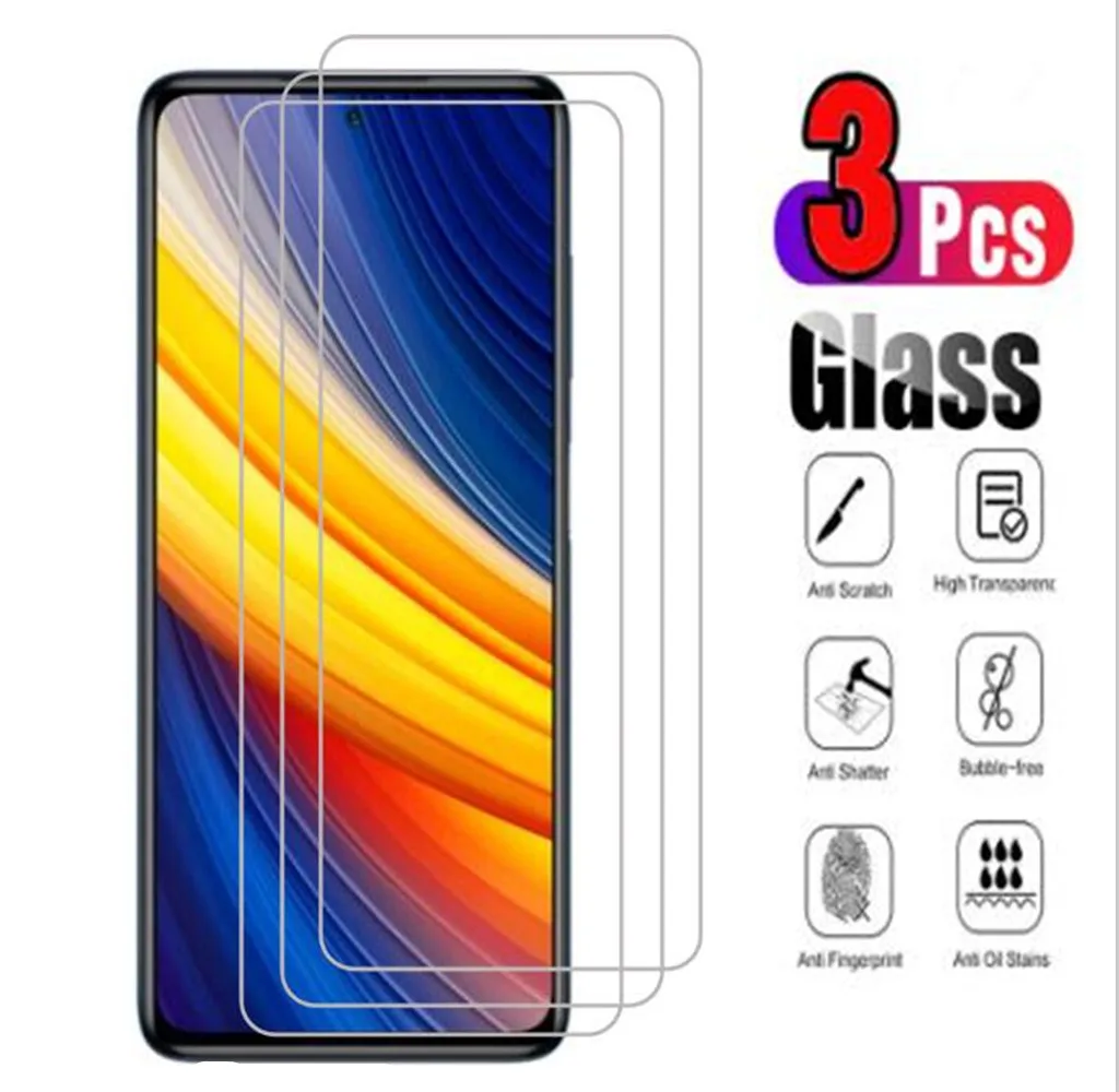 

Закаленное стекло для Xiaomi Mi Poco X3 Pro 3 шт., защитная пленка для экрана Xiomi Pocox3 Pocox3pro X 3 GT X3pro X3 Pro