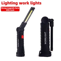 usb charging cob portable led work maintenance light rechargeable magnetic flashlight camping maintenance car flashlight