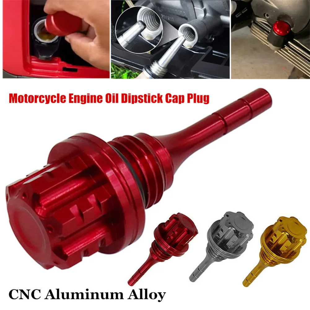 

Hex Oil Dipstick CNC Aluminum Universal Motorcycle ATV Bike Modified Anodised Oil Dipstick Plug Red, Gold For Modified Motorcycl