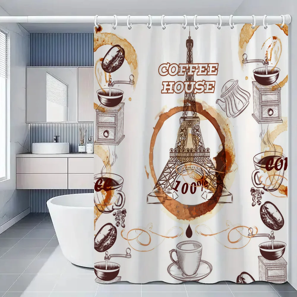 Занавеска для душа Eifel Tower современный стиль экологически чистый полиэстер