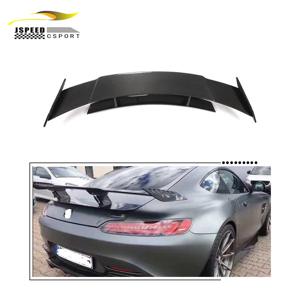 Натуральный УГЛЕРОДНЫЙ спойлер для багажника боковая юбка-губа Benz AMG GT GTS GTR 15-18