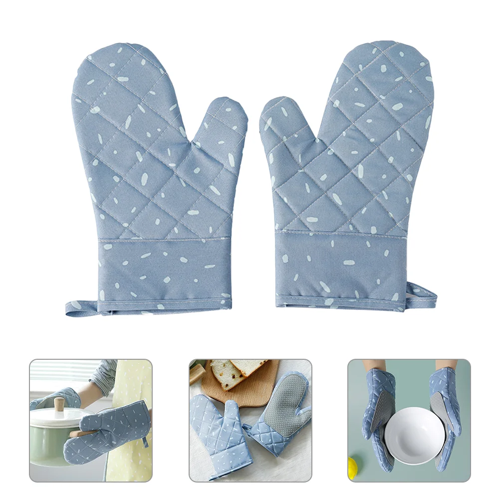 

1 Pair Oven Mitt Heat Resistance Practical Oven for Cooking Baking
