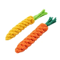 pet dog chew toys for small dogs bite resistant rope knot carrot cleaning teeth puppy cat playing mascotas accessoriesy