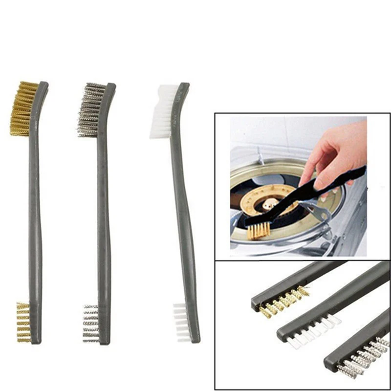 

3 шт., Набор двусторонних щёток для чистки металла