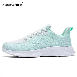 SusuGrace 2022 Light Weight Running Shoes For Women Sneakers Women Breathable Casual Shoes Men High 