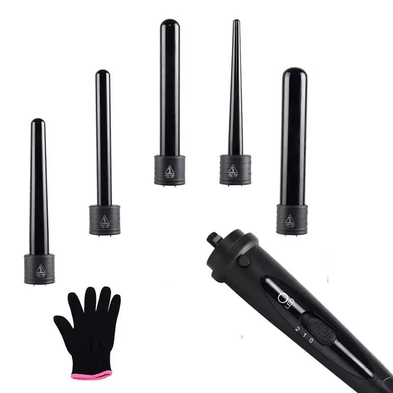 Палочки для завивки волос 5 в 1 портативные керамические палочки с различными